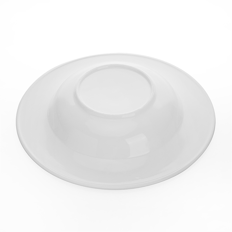 8.75 inch Chines Manufacturer Round Plain White Italian Hotel Crockery Restaurant Deep Porcelain Ceramic Dinner Pasta Soup Dish%