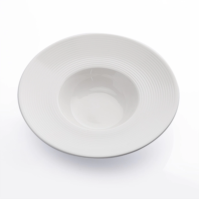 Luxury Hotel Dinner Deep Plate, Easy Cleaning Soup Wide Side Shape For HoReCa Use&