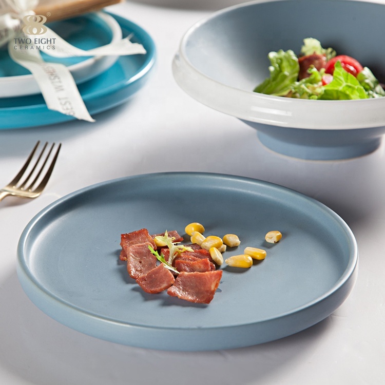 Hot Sales Ceramic Tableware Strong Glazed Restaurant Plates, Crockery Tableware Hotel Brand Dish Popular Ceramic Plates^
