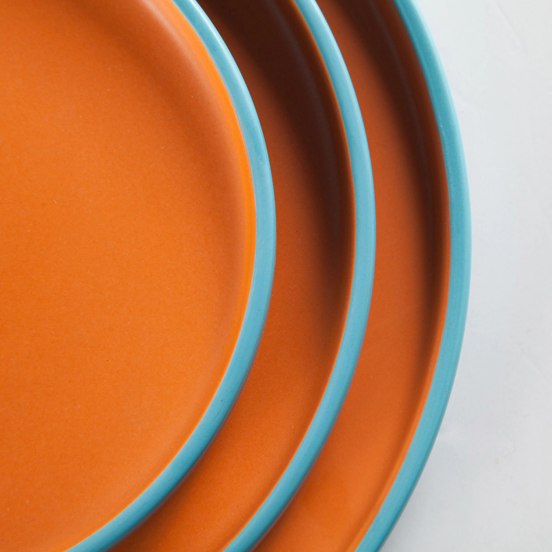 28ceramics Modern Ceramic Tableware Ceramic Plate Hand Painted,Colorful 8/10/12 Inch Plates Restaurant Ceramic~