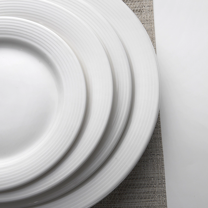 Wholesale High Quality Restaurant Tableware Plate Logo, Ecofriendly Heat Resistant Bar Hotel Use Dinner Plates*