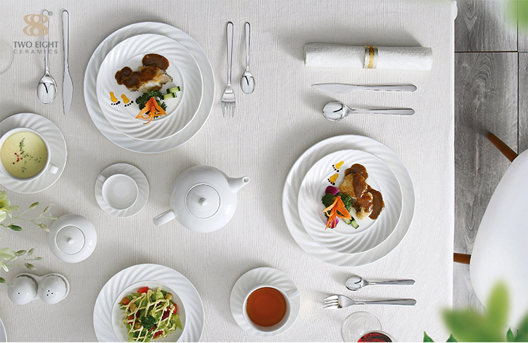 6.25/ 8.25/ 10/ 12 inch Tableware Ceramic White Dinnerware Sets, Environmentally Friendly China Hot Sale Item*