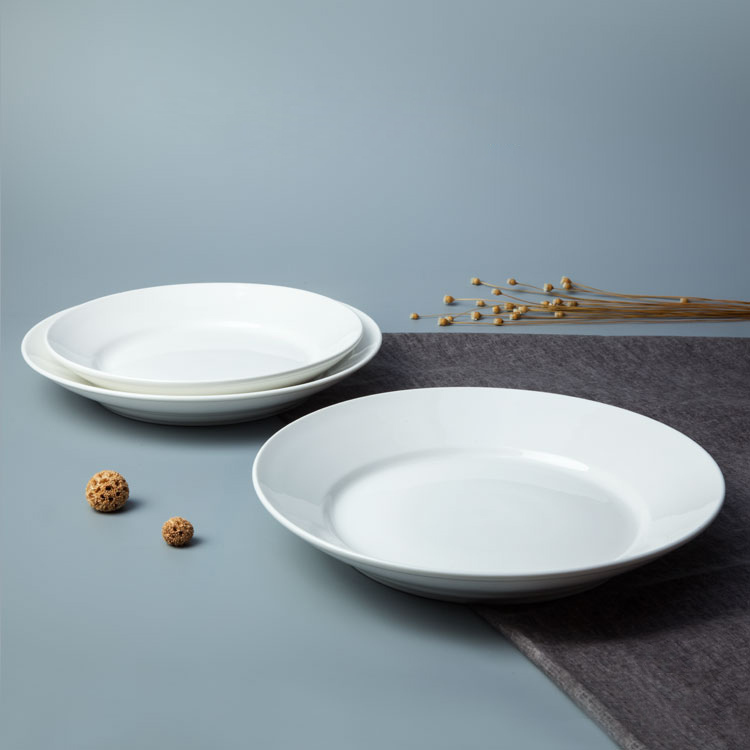 Porcelain Dinner Plates For Restaurant, 9/10/11 Inch Banquet Catering Restaurant Plates Ceramic Dinner