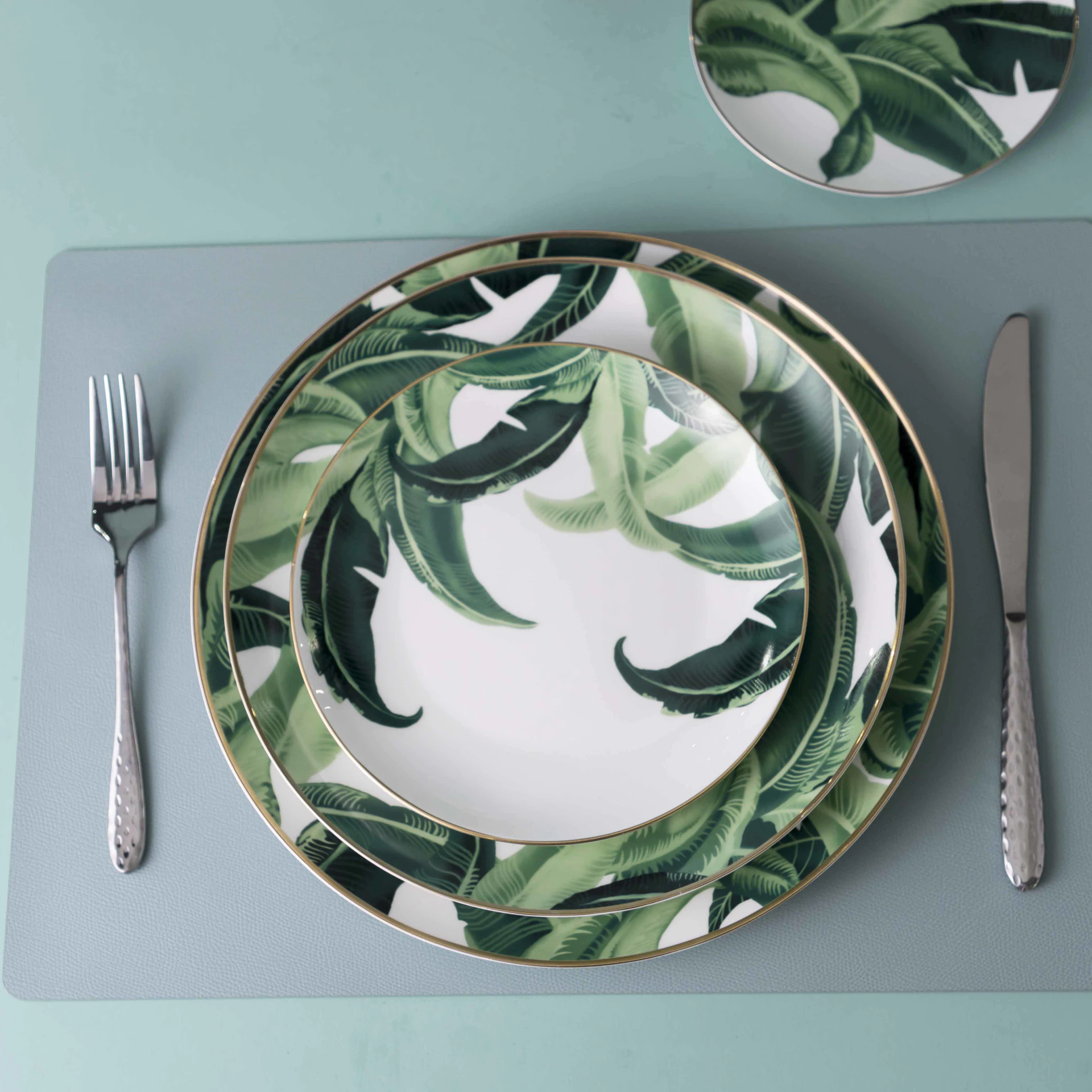 New Design Products Luxury Restaurants Decal Bone China Dinner Plate, Hotel Tableware Supplierd^
