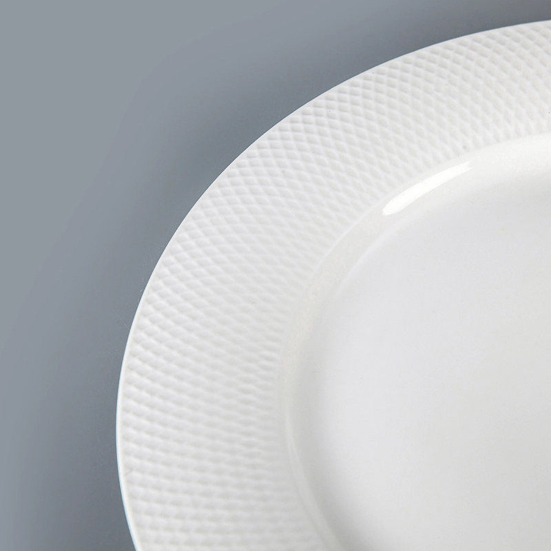 28 Dinnerware Wholesale Dinner Plates, China Design Plates Restaurant, Grid Disk White Porcelain