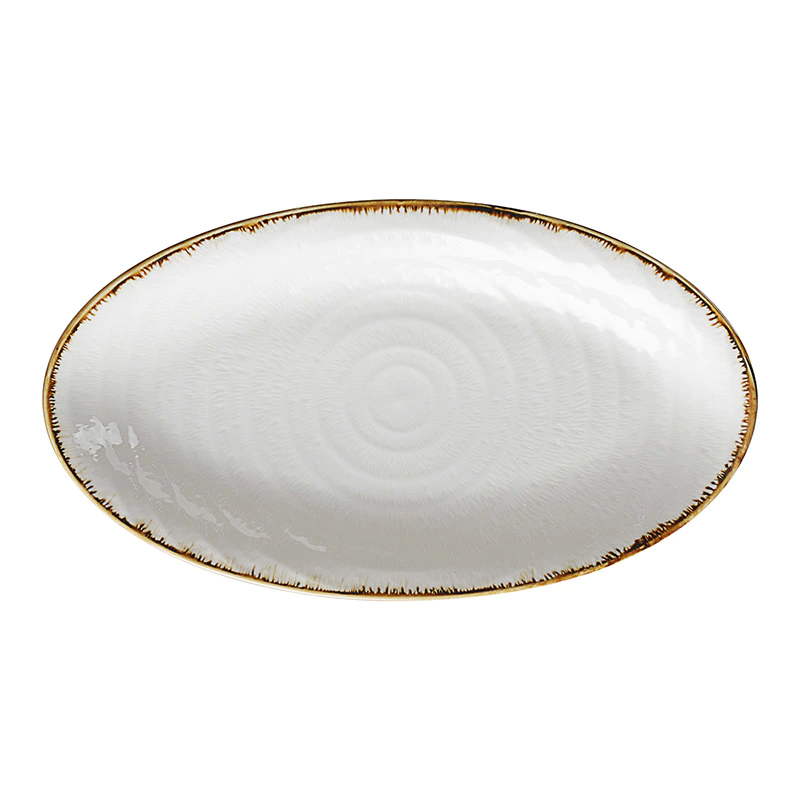 28ceramics Catering Crockery 14/16/18/20 Inch White Porcelain Serving Dishes, 28ceramics Hotel Ceramic Tableware Oval Plate~