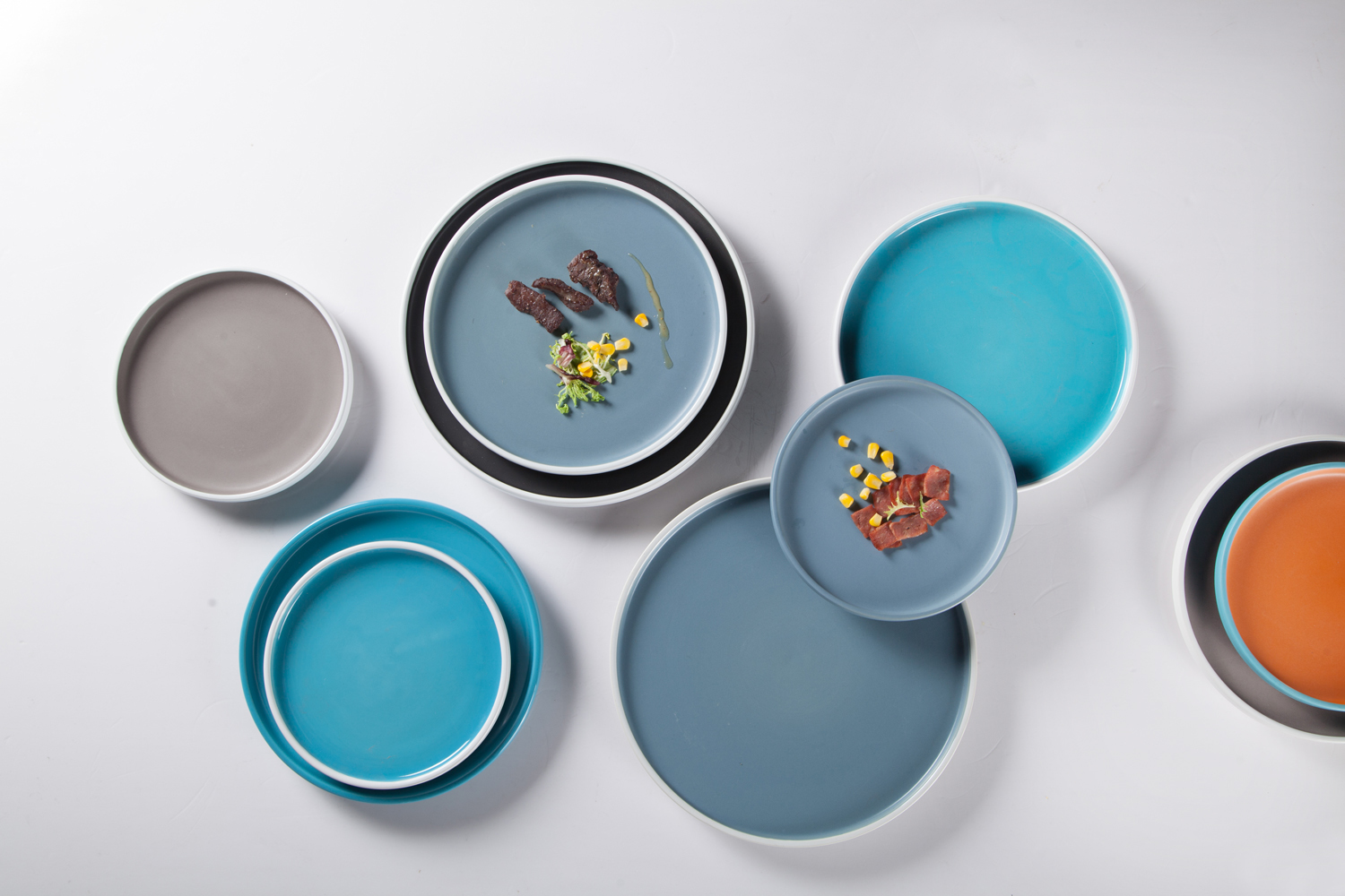 28ceramics Restaurant Tableware 8/10/12 Inch Hand Painted Ceramic Dish, Hotel Ceramic Tableware Ceramic Dinner Plates In Sets~