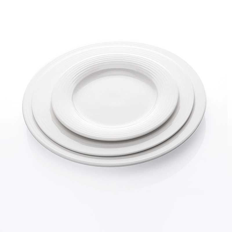 Wholesale Scratch Proof Set Of Ceramic Plates, Plain Ceramic Party Plate, Chaozhou Factory Round White Plain Plate&
