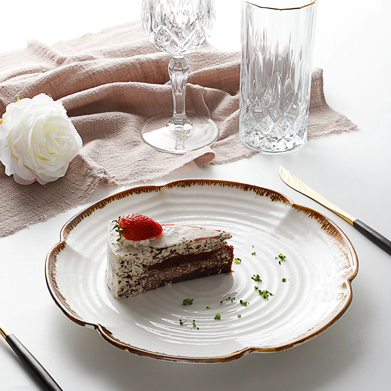 Modern Porcelain Platos Gourmet, Restaurant Dining Set Dishes, Horeca Ceramic Service Dish/