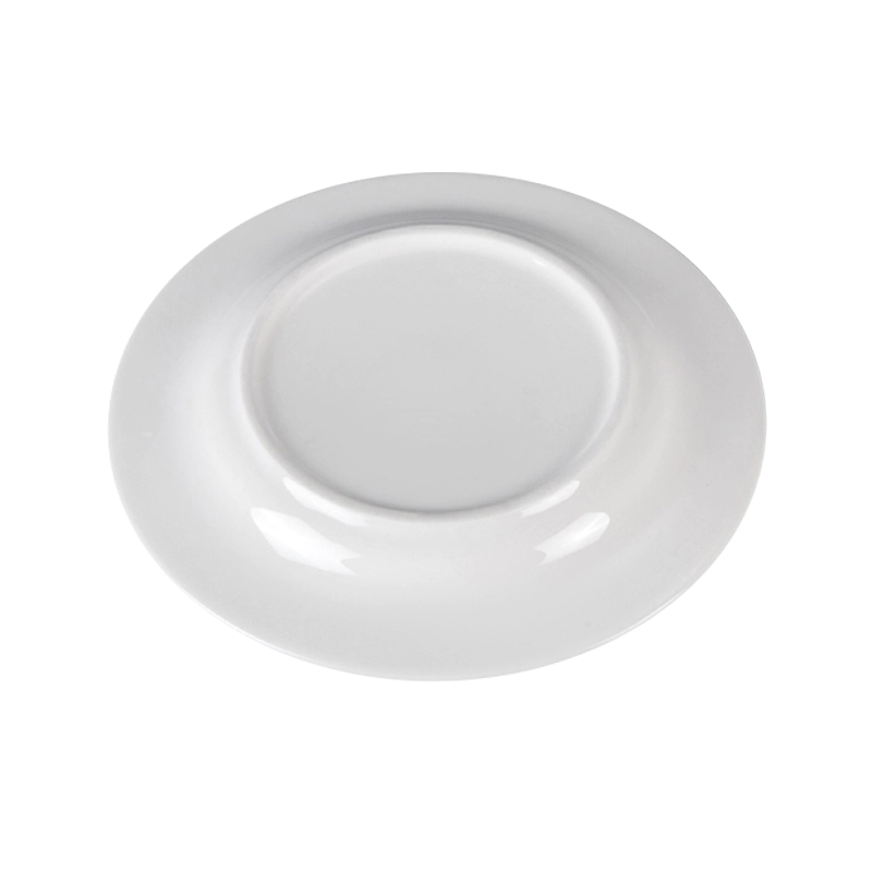 Simply White Banquet Fine Dining Flat Rim Plate,White Hotel Round BuffetPlate, Dinnerware Plate#