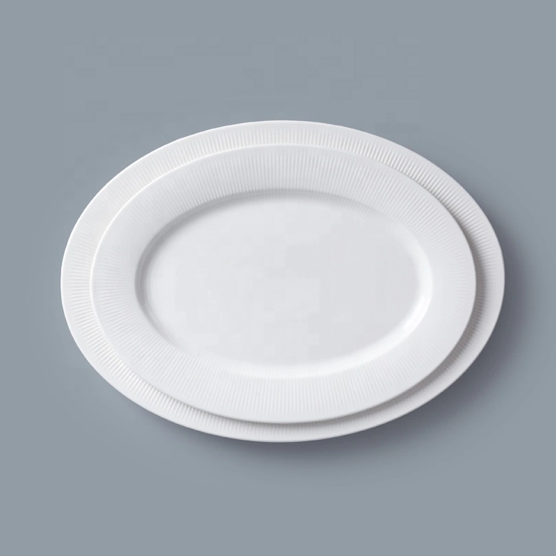 Restaurant Supply Porcelain Dinnerware Oval Plate, China Porcelain Restaurant Dinnerware Oblong Plate*