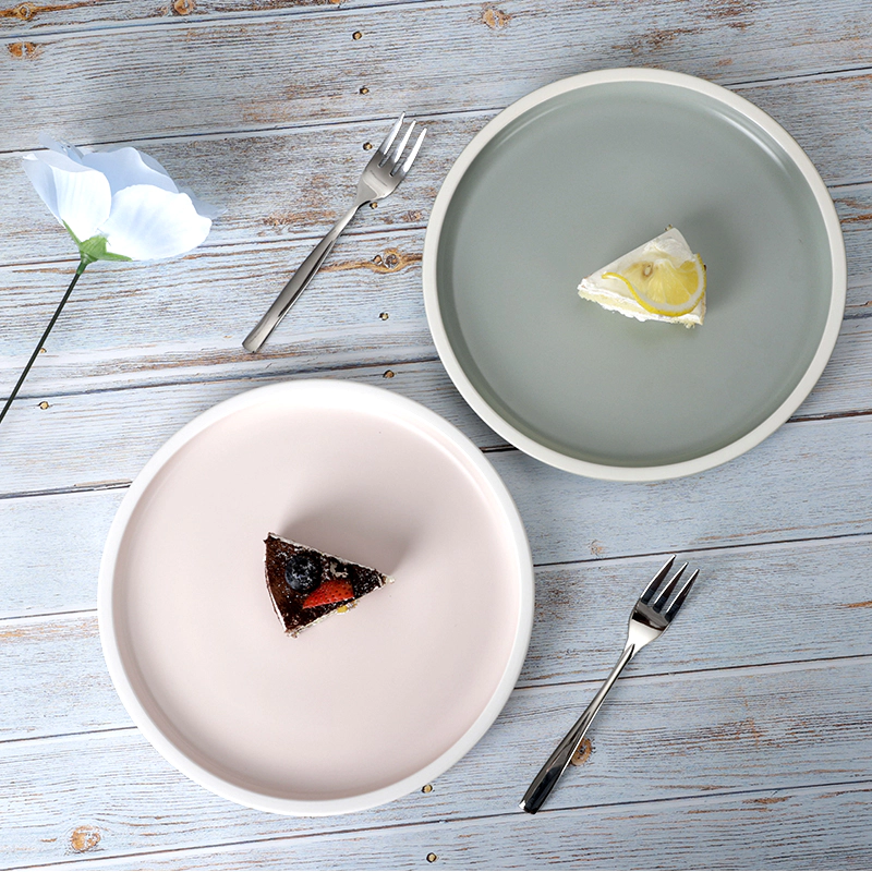 28ceramics Tableware Restaurant 7/8/9/10 Inch Dishes Plates Ceramic, 4 Colors Hotel Ceramic Tableware Plate Restaurant Ceramic*