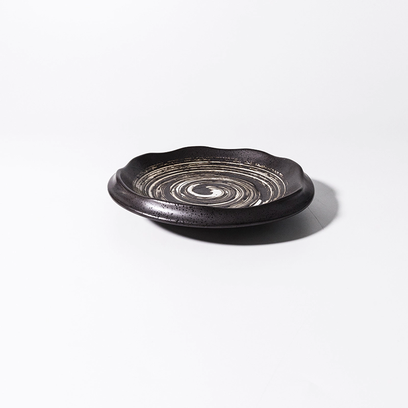 Exquisite Dinnerware Modern Porcelain Tableware Turkish Ceramic Plate Black Soup Bowl, Soup Plate*