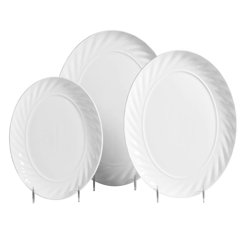 10.25/ 12/ 14.25 inch Oval Plate Restaurant Dinnerware Sets, Turkish Tableware Porcelain Cheap Ceramic Plates Dishes&