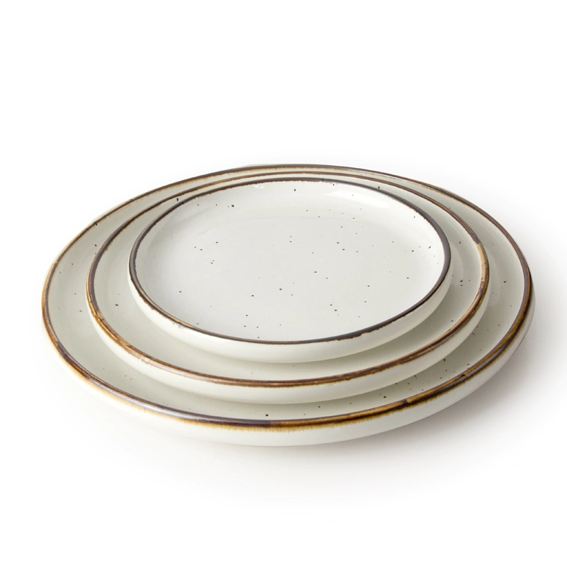 Popular Lounge Ceramics Restaurant Dishes, Luxury Cafe Fine Porcelain Color Plate, Round Banquet Plate Ceramic Dishes Ware/