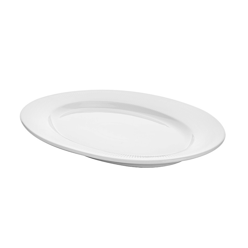 Dishwasher Safe Restaurant Porcelain Oval Platter, Wedding Hotel Wedding Dishes Royal Crokery Oval Fish Dish Plate&