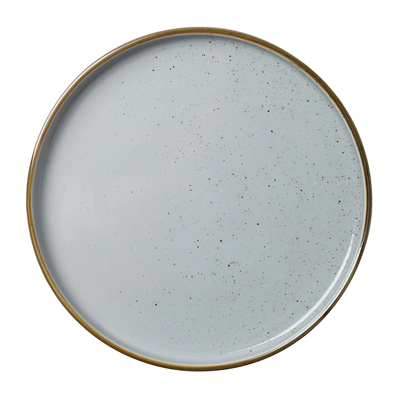 Europe Style Rustic Ceramic Green Dinner Plate Sets, Luxury Restaurant Special Round Plate/