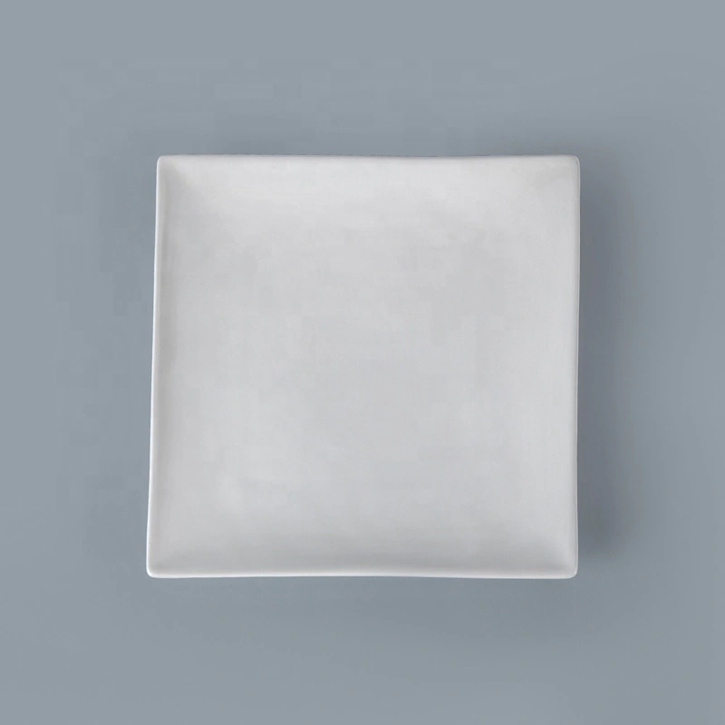 2018 New Porcelain White Banquet RestaurantSquare Dinner Plates, Ceramic Square Plate Square Restaurant Plates>