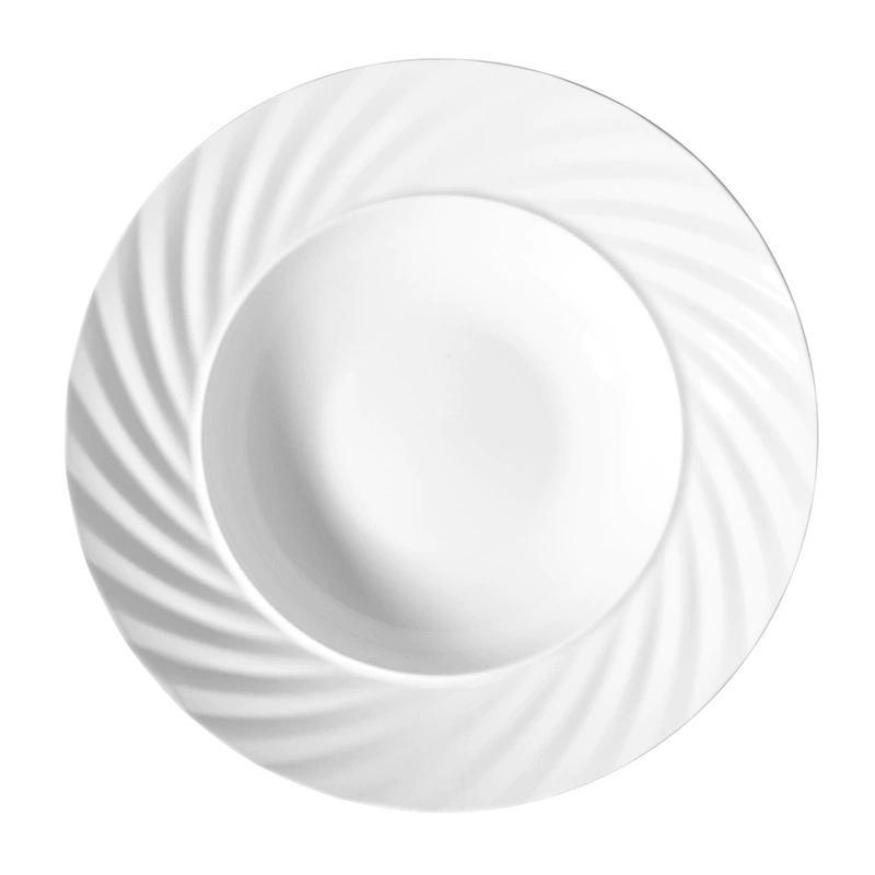 Restaurant Fruit Salad Plate 8.75 inch Dessert Plate Porcelain, Cheap White Porcelain Dessert Plates^