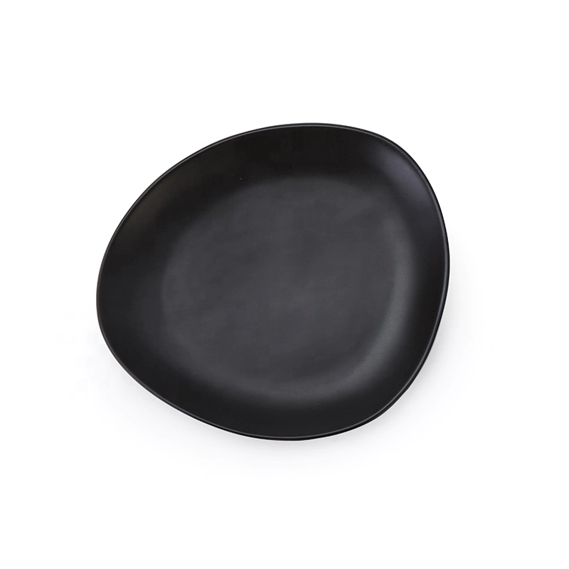Horeca Porcelain Matt Black Plates Restaurant Dinnerware Platter, Porcelain Plate Black Bulk China Plates&