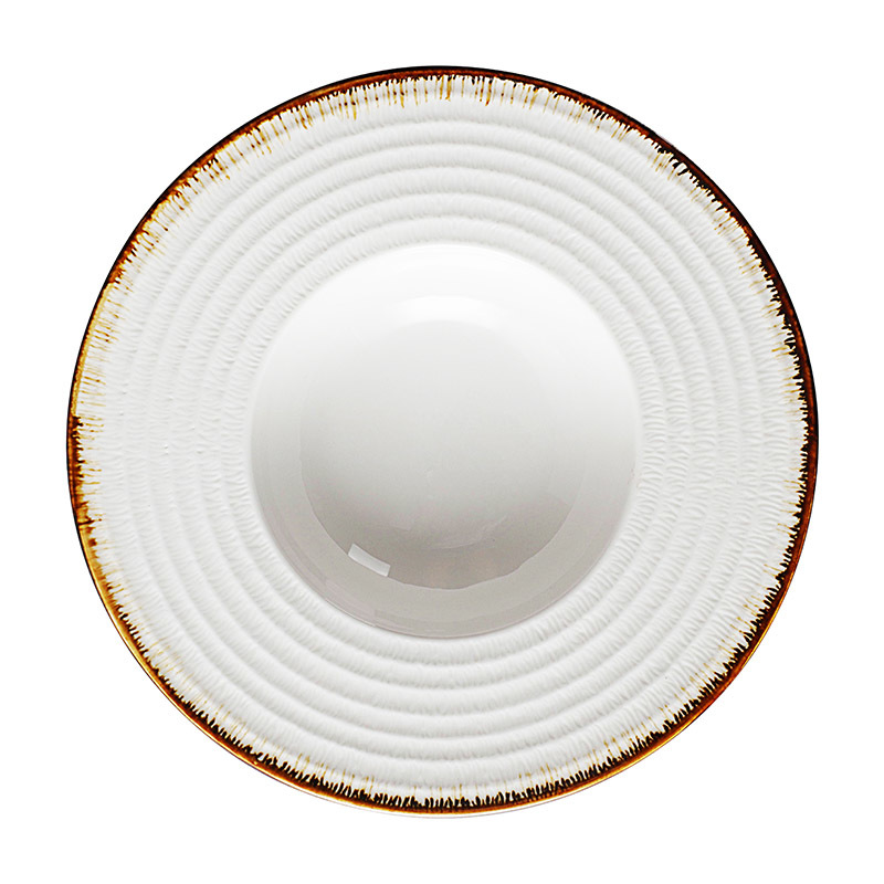 Special Cafe Porcelain Ceramic Soup Plate, Ceramic Deep Plates Dinnerware, Fine Bar Vajilla Gourmet Restaurant Dishes*