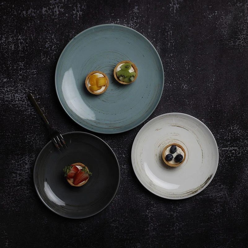 Hotel Dishes Recipe, Fine Banquet Crokery Ceramic Dinner Plates In Sets, Luxury Cafe Ceramic Hand Painted Ceramic Dish&