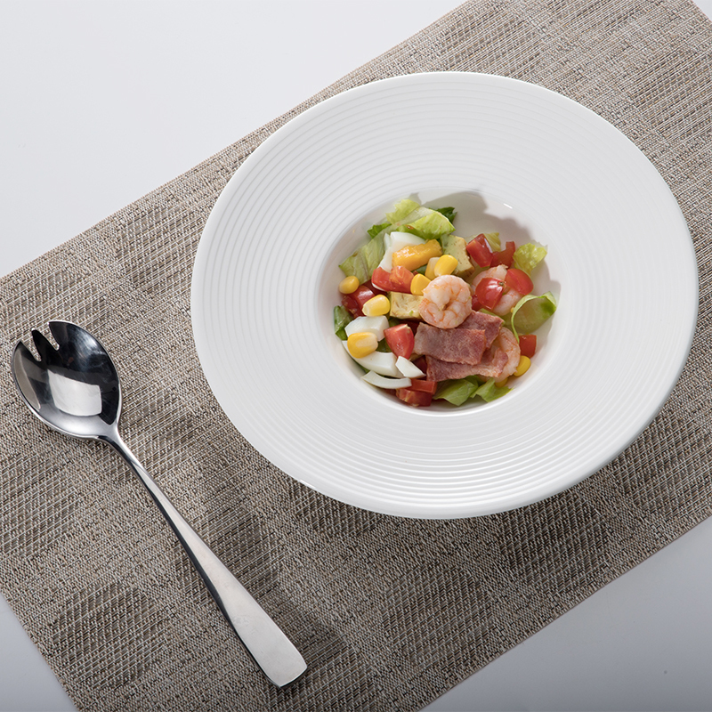 Crokery Tableware Strong Lounge Ceramic Dessert Plate, Wedding Horeca Soup Plate, Luxury Durable Club Ceramic Dinner Dish Plate^