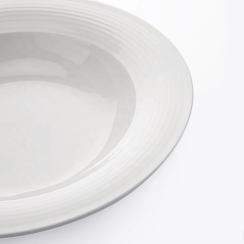 Eco Friendly High Temperature Cafe Plates Restaurant China, Crockery Tableware Ceramic Salad Plate&