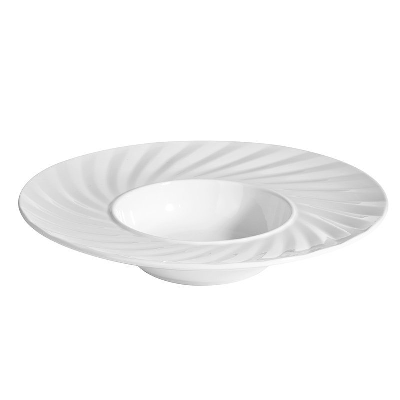 LFGB/FDA/SGS Certificate Ceramic Porcelain Pasta Plate,Plate Chargers Wedding Decoration, Bulk White Plate Wedding