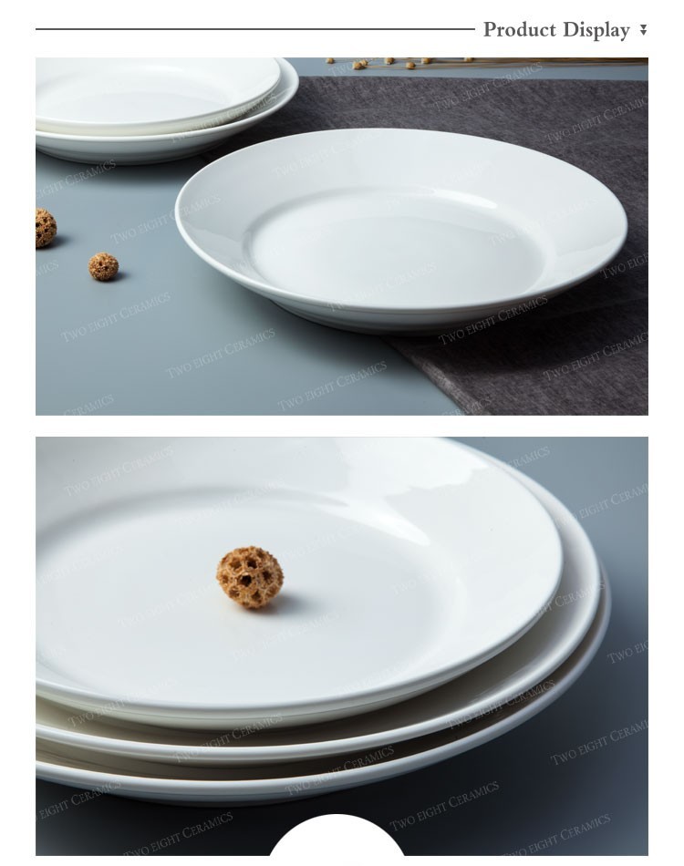 Porcelain Dinner Plates For Restaurant, 9/10/11 Inch Banquet Catering Restaurant Plates Ceramic Dinner