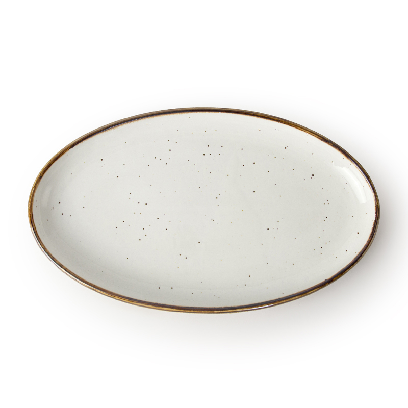 Innovation Fashion Crokery Dinnerware Banquet Color Oval Plate, Wholesale Glazed Hotel Restaurant Oval Serving Platter/
