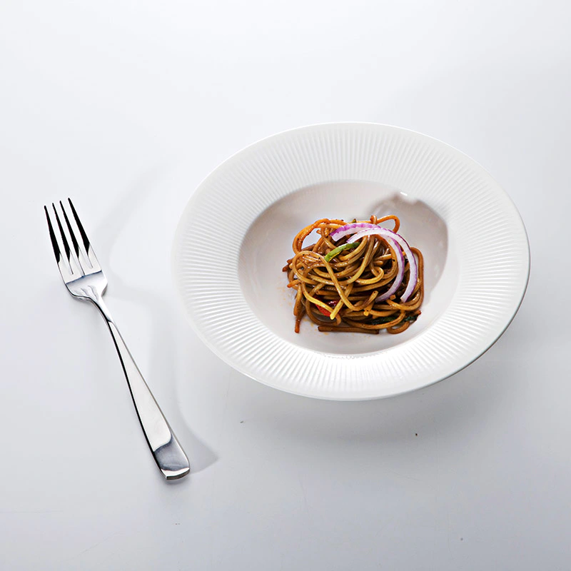Wholesale Round Deep Porcelain Ceramic Pasta Plate, Hotel Ware Set Plates, Cater White Plate%