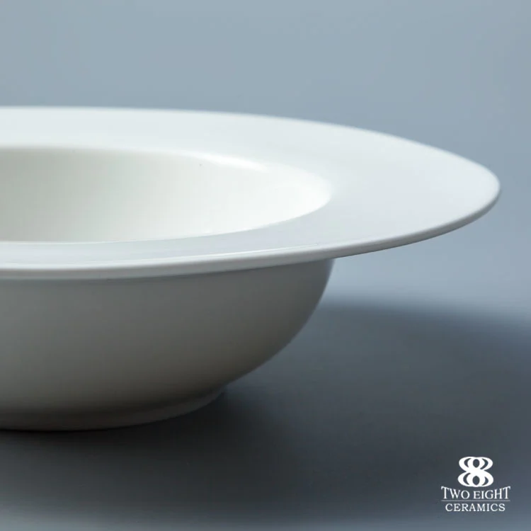hotel crockery ceramic 8 inch soup plate pasta bowl