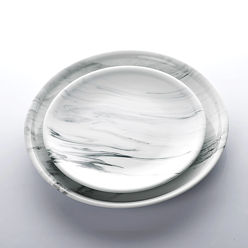 New Design Porcelain Tableware Crockery Dinnerware Marble, Manufacturer Restaurant Dinner Ceramic Marble Plate>
