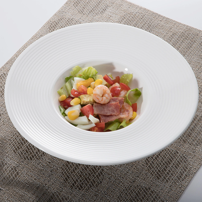 Luxury Hotel Dinner Deep Plate, Easy Cleaning Soup Wide Side Shape For HoReCa Use&