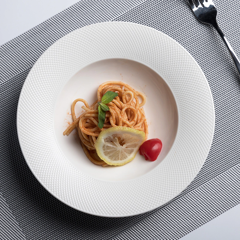 Best Selling Products High Temperature Cafe Dinning Plate,Wide Rimmed Pasta Bowls, Restaurant Pasta Plates@