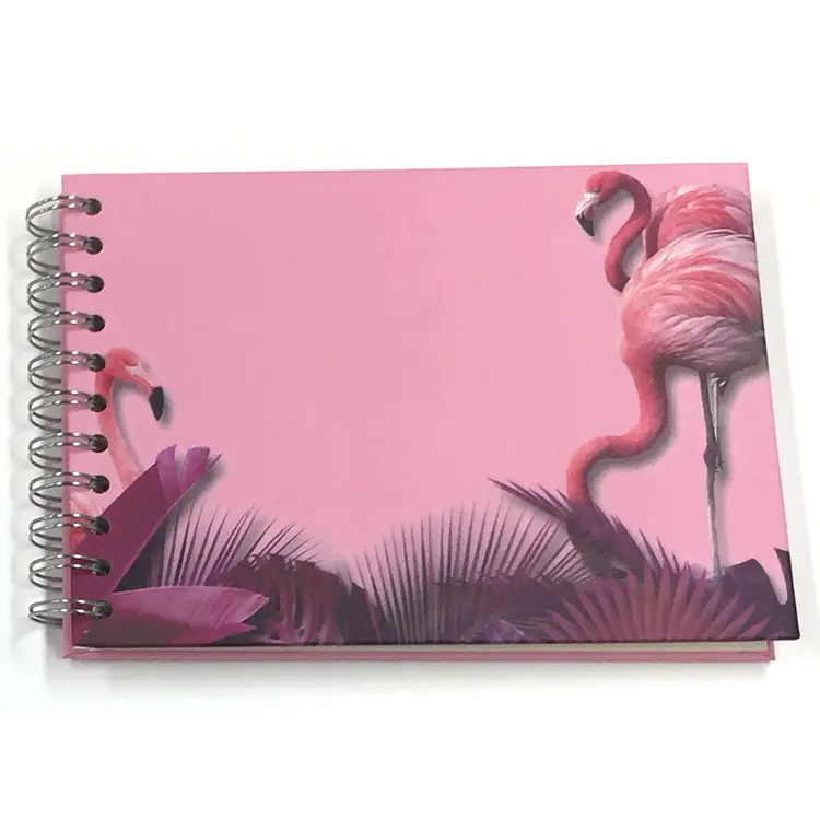 Beautiful Flamingo Spiral binding 10 sheets Self Stick Photo Album Scrapbook
