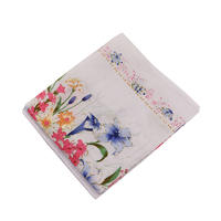 luxury custom printing 100% cotton fabric hand towel tea towel handkerchief