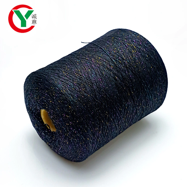 Manufacturer new design yarn metallic+cashmere glitter yarn use for knitting