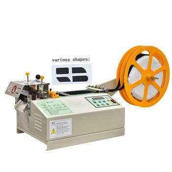 Automatic cold rounded cutting die knife nylon webbing tape ribbon cutter hook &loop fastenerstape cutting machine