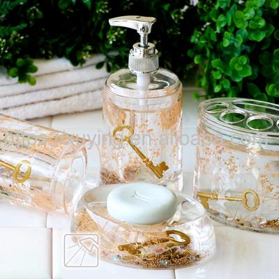 High End Products Acrylic Resin Flower Bathroom Accessories for Home or Hotel