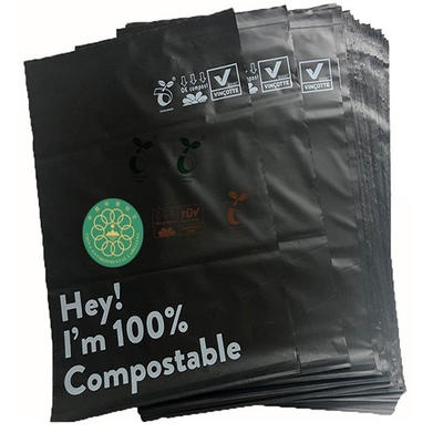 Customized Color and Logo on Compostable Plastic Garbage Bags Biodegradable PLA Trash Bag