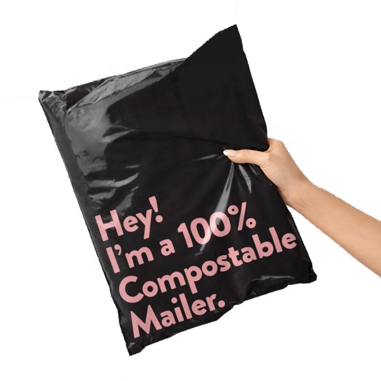 PLA Custom Logo Printing Eco-friendly Package Plastic Mailer Envelope Shipping Bag Corn Starch Mailing Bag