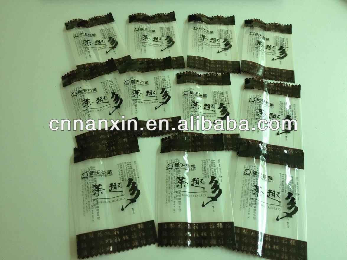 transparent small sachet printed bag for tea