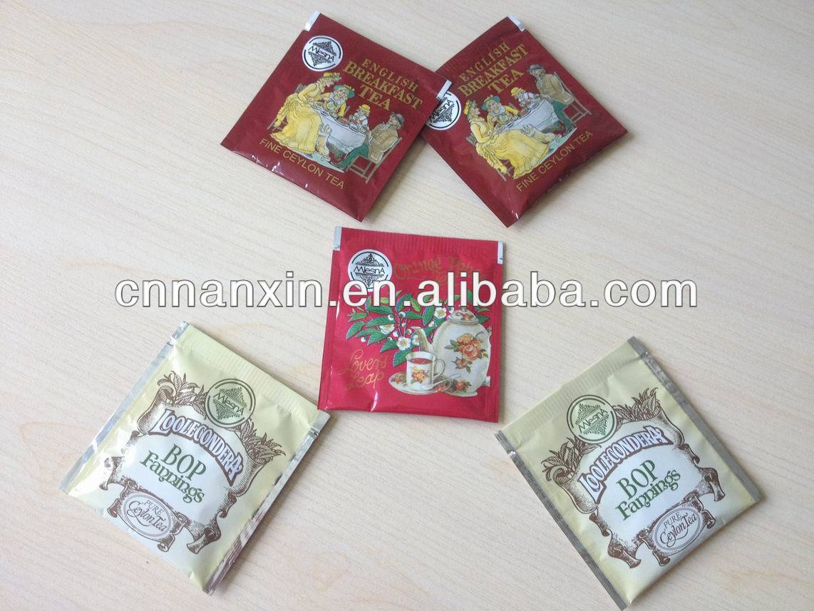 tea sachet printed bag food packaging design