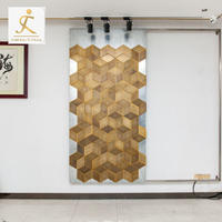 bespoke luxury stainless steel 3D panels interior decoration textured wall board laser cut partition background wall