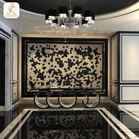 Chinese antique style ss hard hotel wall panel cladding interior 3d wall paneling wholesale stainless steel wall border