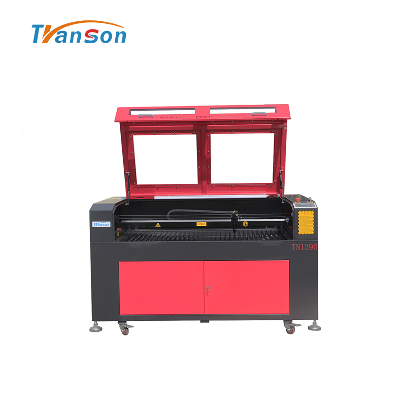 100W Co2 Laser Cutting Engraving Machine TN1390 with Reci W4 Tube used forwood paper acrylic leather plastic stone glass