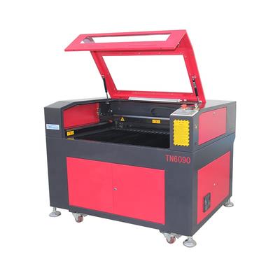 80W CO2 Laser Cutting Engraving Machine TN6090 with Reci W1 Tubefor non-metal wood paper acrylic leather plastic stone glass