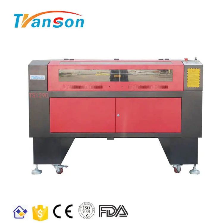 80W CO2 Laser Cutting Engraving Machine TS1290 with EFR F2 Tube used for paper acrylic leather plastic stone glass